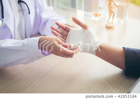 First aid and treatment in wrist injuries 42853184