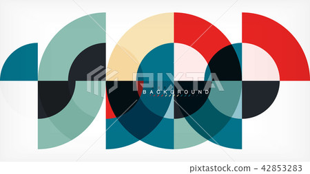 Minimal circle abstract background design, multicolored template for business or technology Minimal circle abstract background design, multicolored template for business or technology 42853283