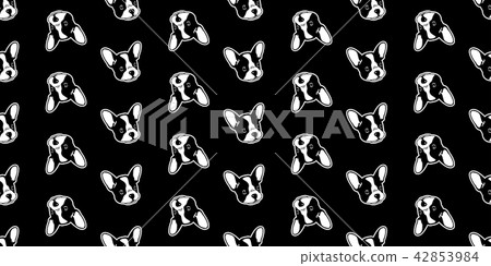 dog seamless pattern vector french bulldog dog seamless pattern vector french bulldog 42853984