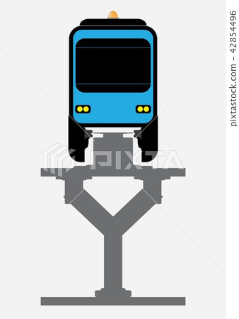 Flat Design Front View of Mono rail Vector Flat Design Front View of Mono rail Vector 42854496