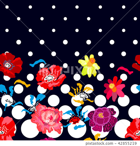 Colorful narcissus and peonies on dark background Colorful narcissus and peonies on dark background 42855219