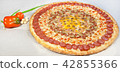 very large pizza, burger, patty 42855366