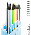 Set of colorful marker paint pen isolated 42855533