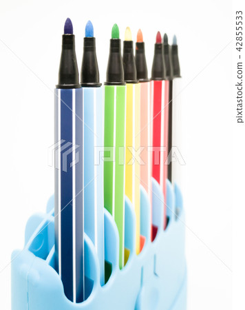 Set of colorful marker paint pen isolated Set of colorful marker paint pen isolated 42855533