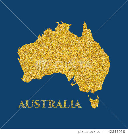 Australian glitter map Australian glitter map 42855938
