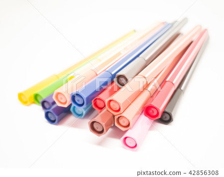 Set of colorful marker paint pen isolated Set of colorful marker paint pen isolated 42856308