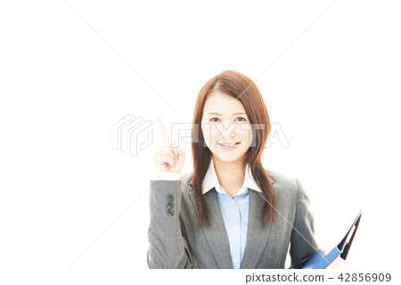 Instruct smile business woman Instruct smile business woman 42856909