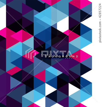 Multicolored triangles abstract background, mosaic tiles concept 42857224
