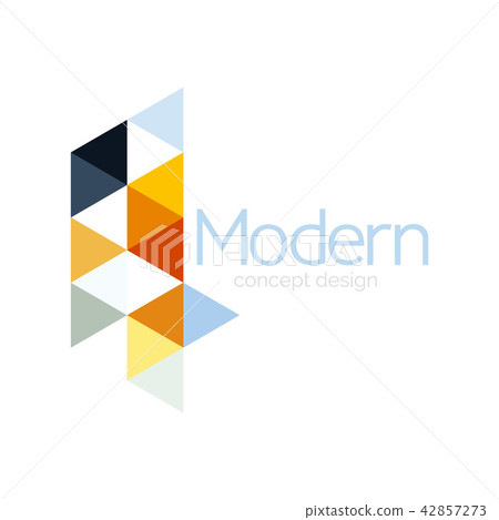 Triangle shape design abstract business logo icon design. Company logotype branding emblem idea 42857273