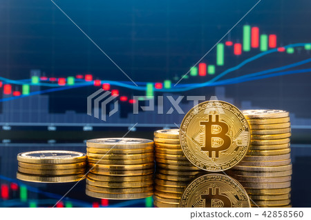 Bitcoin and cryptocurrency investing concept. 42858560