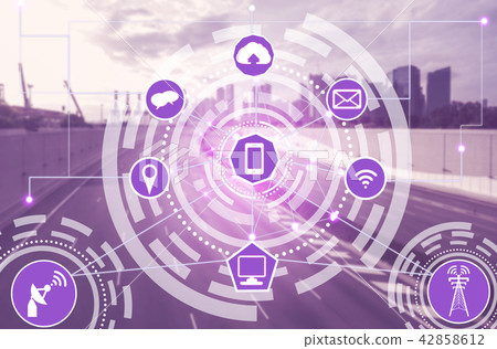 Smart city and wireless communication network. 42858612