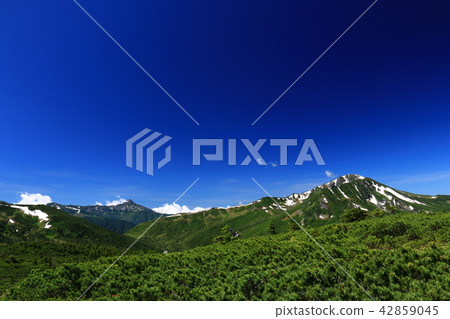 Northern Alps The mountains surrounding Ununaira Kurobe Goro and Kasagatake Distant view Japan's last secret walk 42859045