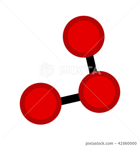 Isolated red molecule icon 42860000