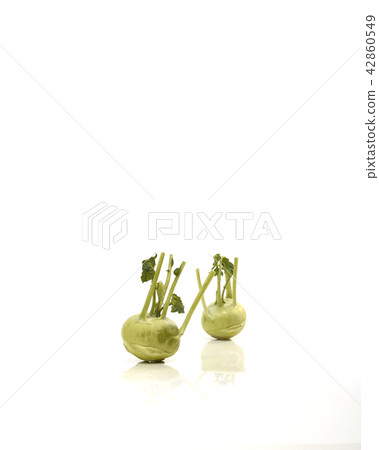Kohlrabi against white background 42860549