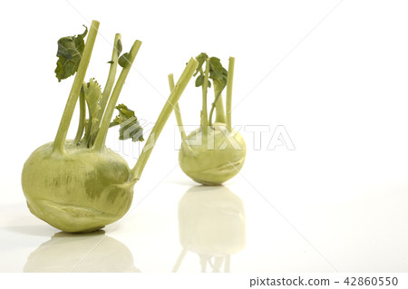 Kohlrabi against white background 42860550