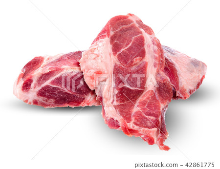 meat isolated on white background clipping path 42861775