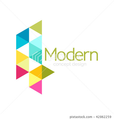 Triangle shape design abstract business logo icon design. Company logotype branding emblem idea Triangle shape design abstract business logo icon design. Company logotype branding emblem idea 42862259