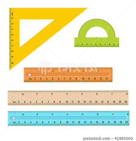 Plastic measuring rulers set. - Stock Illustration [42865000] - PIXTA