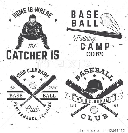 Baseball club badge. Vector illustration. Concept for shirt or logo, print, stamp or tee. 42865412