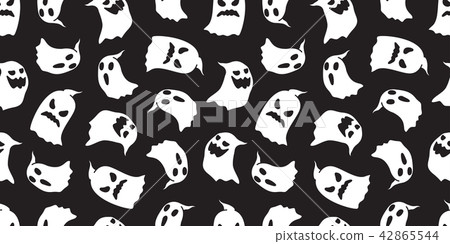 Ghost seamless pattern vector Halloween isolated Ghost seamless pattern vector Halloween isolated 42865544