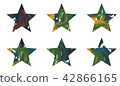 Material Watercolor star green 42866165