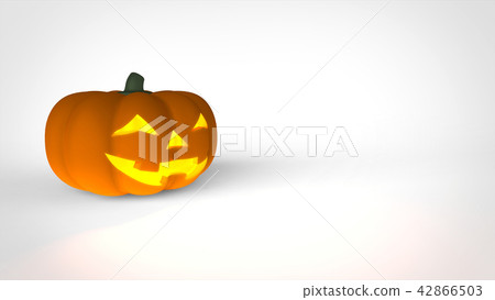 Jack Lantern White Background Right Copy Space 4 42866503