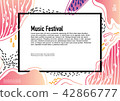 Music festival poster free hand style  abstract ba 42866777