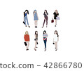 People female fashion set vector isolated on white 42866780
