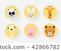 Vector of  Cartoon cute animals  Vector illustrati 42866782