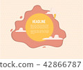 Vector sun and Cloud pastel background abstract  42866787