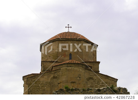 View of the dome of the ancient monastery Jvari 42867228