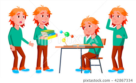 Boy Schoolboy Kid Poses Set Vector. High School Child. Teenage. Beauty, Lifestyle, Friendly. For Boy Schoolboy Kid Poses Set Vector. High School Child. Teenage. Beauty, Lifestyle, Friendly. For 42867334