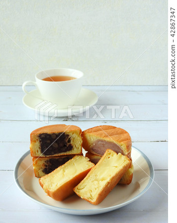 Wheel pies. Taiwanese food and snack concept.  42867347