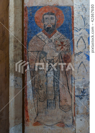 Fresco on the wall inside of Armenian Cathedral Fresco on the wall inside of Armenian Cathedral 42867680