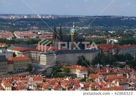 Prague castle taken from Petrin's observatory 42868323
