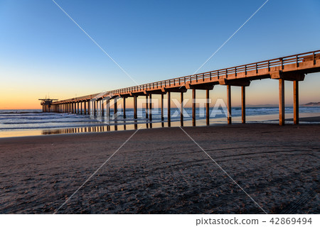 America · San Diego · La Jolla Coast Pier Golden Hour 42869494