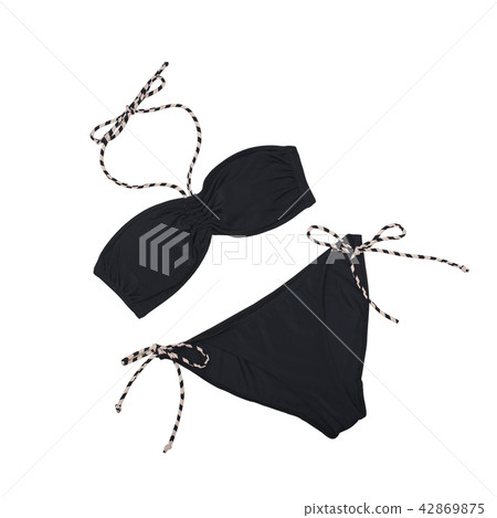 Black swimsuit on a white background. Isolate Black swimsuit on a white background. Isolate 42869875