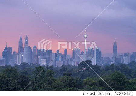 Sunrise at Kuala Lumpur city skyline Sunrise at Kuala Lumpur city skyline 42870133