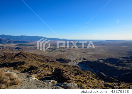 A superb view of Anza Borrego State Park overlooking from Montezuma Valley A superb view of Anza Borrego State Park overlooking from Montezuma Valley 42870528