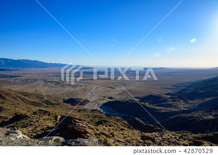 A superb view of Anza Borrego State Park overlooking from Montezuma Valley 42870529