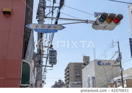 Kyoto Marutaicho Ogawa street sign guide information 42870651