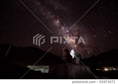 Milky way over Pibiting Monastery Milky way over Pibiting Monastery 42871671