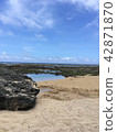 Sandy beach and sea 42871870