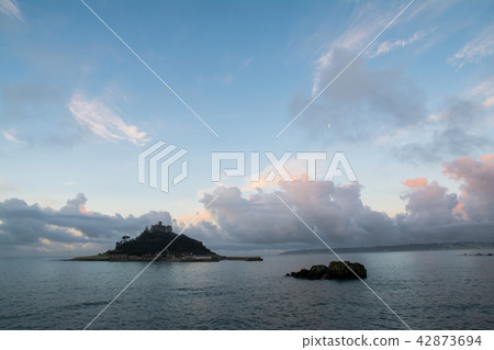 St. Michael's Mount under clouds in the morning sun St. Michael's Mount under clouds in the morning sun 42873694