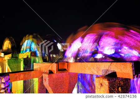 朝倉市福岡縣三重渦輪照亮 42874136