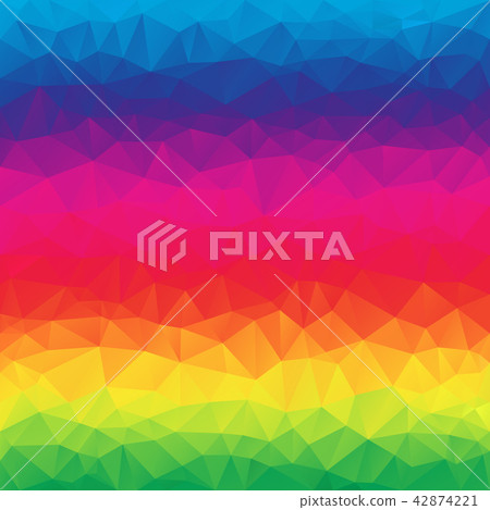 vector polygonal background rainbow square 42874221