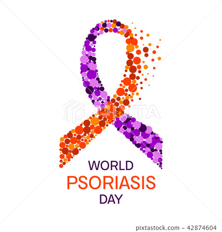 Psoriasis awareness ribbon 42874604
