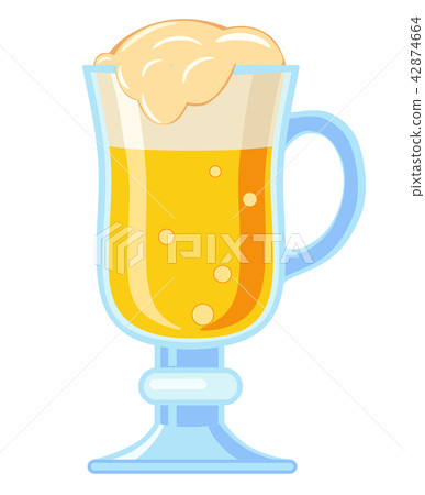Colorful cartoon fancy light beer glass Colorful cartoon fancy light beer glass 42874664