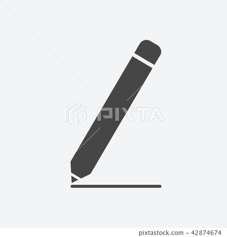 Pencil icon flat style Pencil icon flat style 42874674