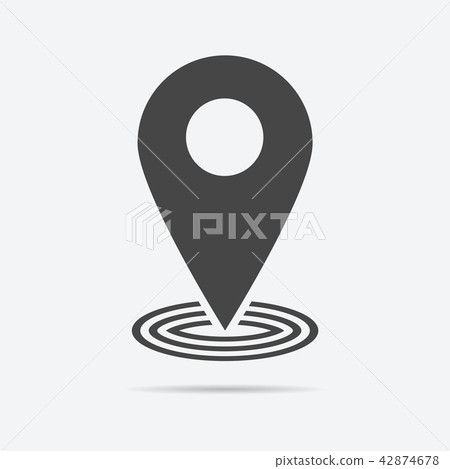 GPS icon flat style 42874678
